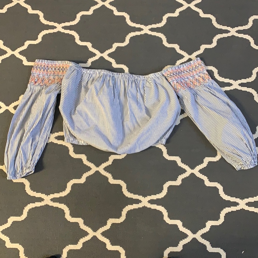 American Eagle Cropped Off the Shoulder Top